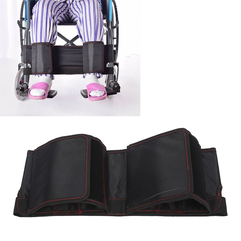 Wheelchair Leg Strap Black Wheelchair Foot Rest Restraint for Elderly