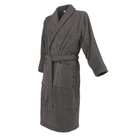 Celodoro Bathrobe for Men and Women, Pure Cotton, charcoal