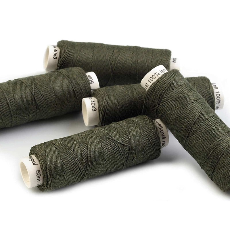 5 x 50 m Linen Yarn, Linen Thread, Flax Sewing