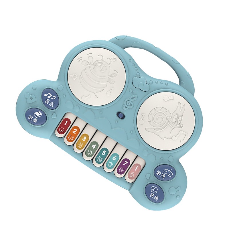 Drum Piano Toy Educational Multifunctional Baby Piano Toy with Game