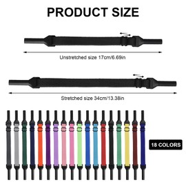 Framad 18PCS Kids Glasses Strap for Boys Girls, Adjustable No Tail Baby Toddler Sunglasses Eyeglasses Holder 6.69"-13.38“