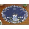 GRANDDECO Holiday Christmas Placemat 14" Set of 4, Cutwork Embroidered