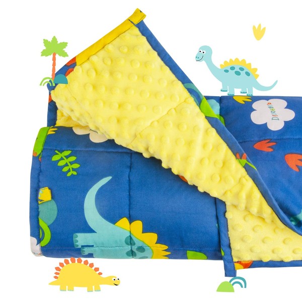 Sivio 5 lbs Weighted Blanket for Kids, Minky Fleece and