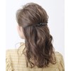 Vingtaine H7046-BK- Tortoise Shell Style Ribbon Silhouette Barrette Knot Marble