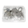 Hettich Screw-On Locks, Left, Keyed Alike, Nickel-Plated, Backset 25mm, 1