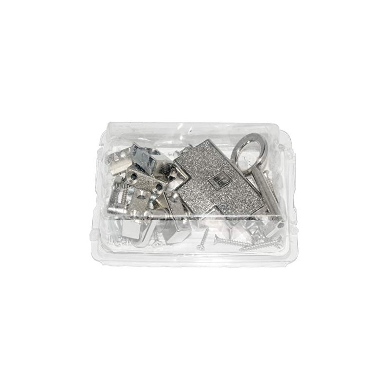 Hettich Screw-On Locks, Left, Keyed Alike, Nickel-Plated, Backset 25mm, 1