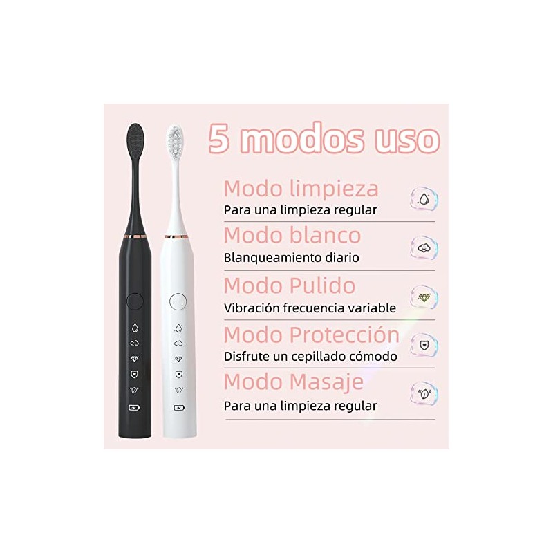 Juego de 2 Cepillos de Dientes Electrico, Cepillos de Dientes