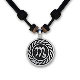 Hana Lima12 Assorted Star Signs / Zodiac Signs on an Adjustable Leather Necklace, Horoscope Necklace, Surfer Necklace , Pewter (Lead-Free and Nickel-Free)