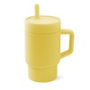 Silicone Tumbler with Straw & Handle, 1 Count Leak-resistant Straw
