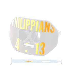 O Shield Mouthguard PHILIPPIANS 4:13 Football Vortex Airflow Design, Airtight Fit for Better Breathing, Ergonomic Shock-Absorbing Sports Protector with Strap, Stylish Durable Guard for Athletes, White