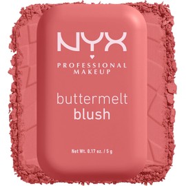 NYX Professional Makeup Buttermelt Blush, Rubor en Polvo, con hasta 12 horas de duración, de alta pigmentación resistente a la decoloración y transferencia, tono: Felling Butta - 5gr