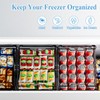 OdoVow Freezer Organizer Bins, 2 Pack Stackable Deep Freezer Organizer