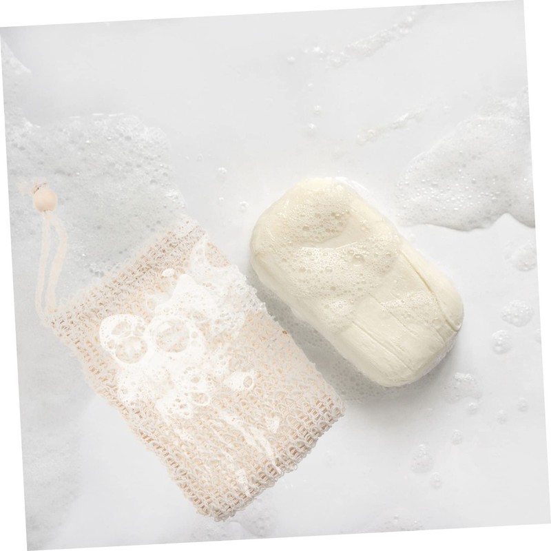 4pcs Cotton Linen Soap Pouch Bath Soap Pouch Soap Scrubber