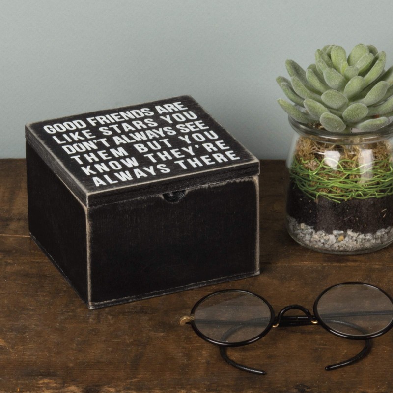 Primitives by Kathy 18192 Classic Hinged Wood Box, 4 x
