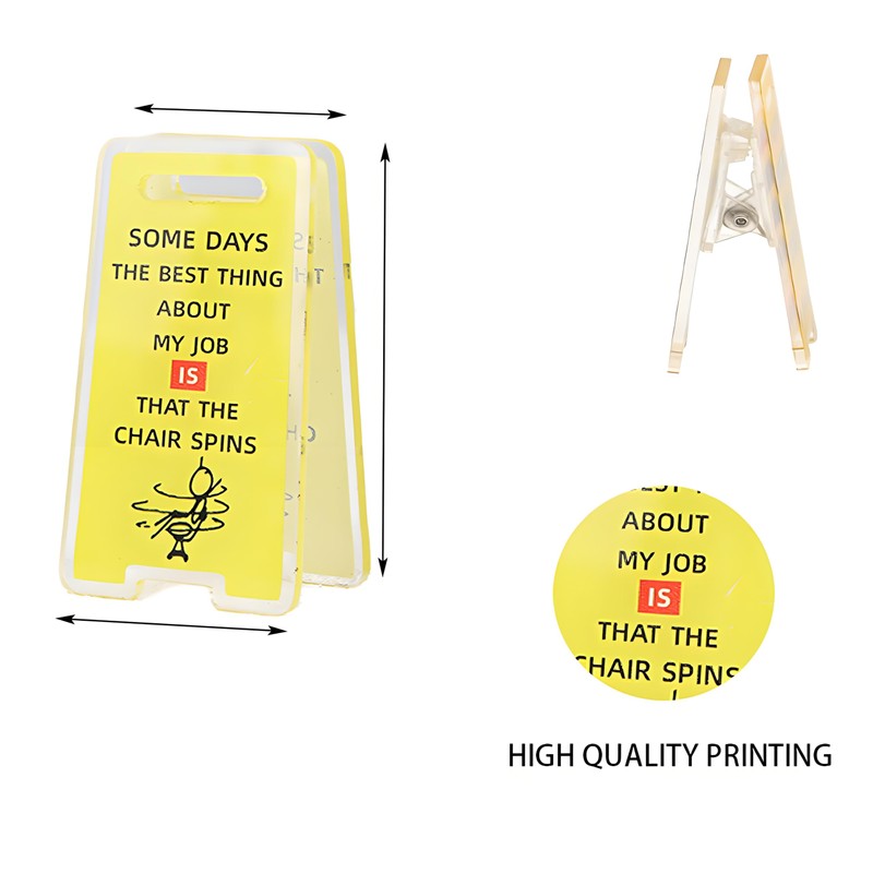 6-Pack Sticky Note Holder Clips - Funny Desk Organizer, Coworker