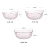 Coolcapis 3 pcs Glass Salad Bowls with Gold Trim and