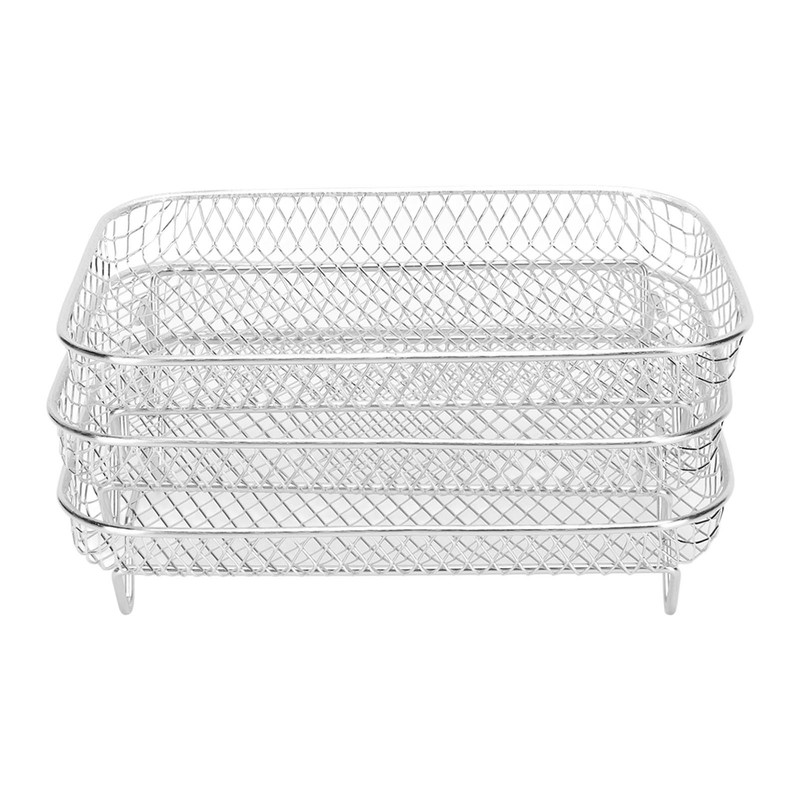 3 Layer Fryer Grilling Rack Stainless Steel Fryer Stakable Racks