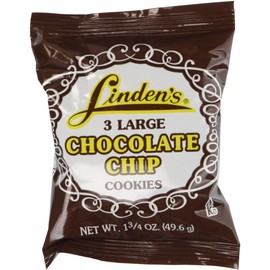 Linden's Chocolate Chip Cookies, 3 Cookies Per Pack (18-1.75oz. Packs Per Box)