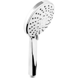 Cornat Campana TECB3413 Hand Shower Head Diameter 120 mm Chrome-Plated 5 Jet Types: Normal, Soft & Massage Jet, Anti-Limescale & Water-Saving Insert, Eco Shower Head for Shower and Bathtub