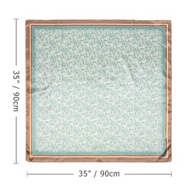 DRESHOW 90 x 90 cm Large Square Scarves for Women, Pack of 4, Silk Headscarf, Bandanas, Hair Scarf, Hair Accessories