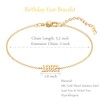 Glimmerst 18K Gold Plated Stainless Steel Birthday Year Number Bracelet