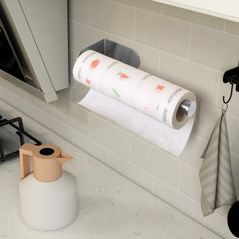 Paper Towel Holder Under Cabinet, OBODING, Self Adhesive or Drilling,