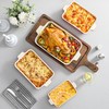 Bakeware Set of 4, MALACASA Porcelain Baking Pans Set for