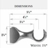Kirsch Wood Trend Classic 4 1/2" Return Center Bracket :1