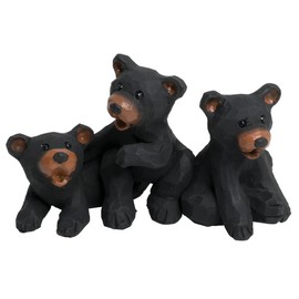 Lipco Bear Cub Trio Figure, 5-inches Length, Polyresin, Home Decor Accessories