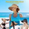 Maylisacc Adjustable Straw Open Top Straw Sun Hat Roll-Up Design,