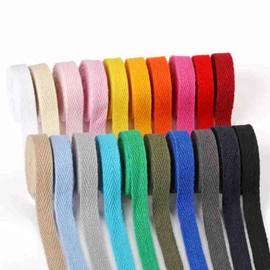 ILLIDAN Twill Tape, Width 0.4 inches (1.0 cm), 177.4 ft (45 m), Produced, Cotton Tape, Cotton Ribbon, Solid Color, Cotton, DIY, Handicraft, Handle, Tag Tape (Light Blue)