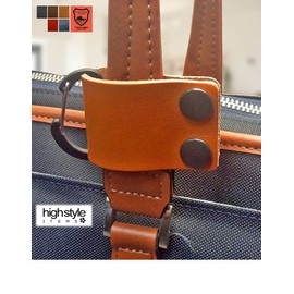 [Highstyle] Tochigi Leather Bag Holder Base Grade Type Bag Handle Key Chain, black/dark brown