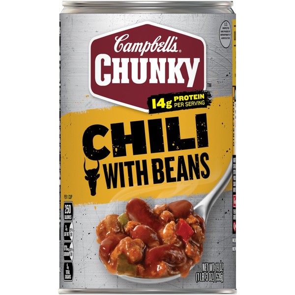 Campbell's Chunky Chili with Beans, 19 Oz. Can (Pack of 12)