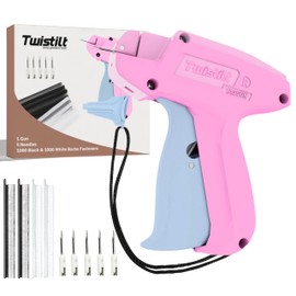 Stitch Gun for Clothes, Handheld Clothing Tag Gun for Quick Clothing Fixes, Tagging Gun Includes 6 Needles, 1000 Black & 1000 White Fasteners (Purple)