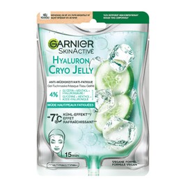 GARNIER Skin Active - Face Mask Made of Gel Tissue Hyaluronic Cryo Jelly - Against Fatigue & Refreshing Effect - Glycerin, Menthol & Hyaluronic Acid - Vegan & Cruelty Free - Tired Skin - Pack of 1