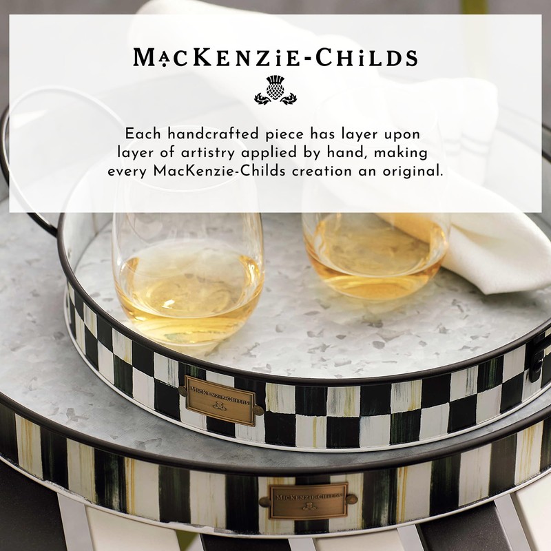 MACKENZIE-CHILDS Galvanized Wall Bucket, Metal Wall Planter, Decorative Hanging Plant