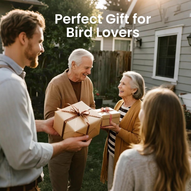 Smart Bird Feeder with Camera Solar Powered, 2K HD Video,