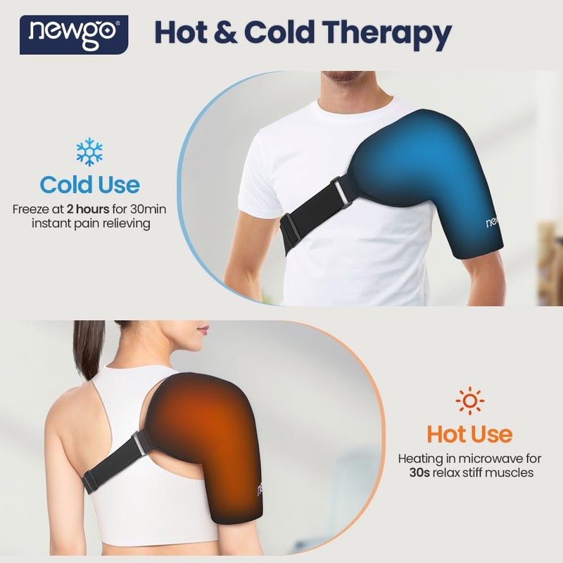 NEWGO Shoulder Ice Pack Wrap for Rotator Cuff and Arm,