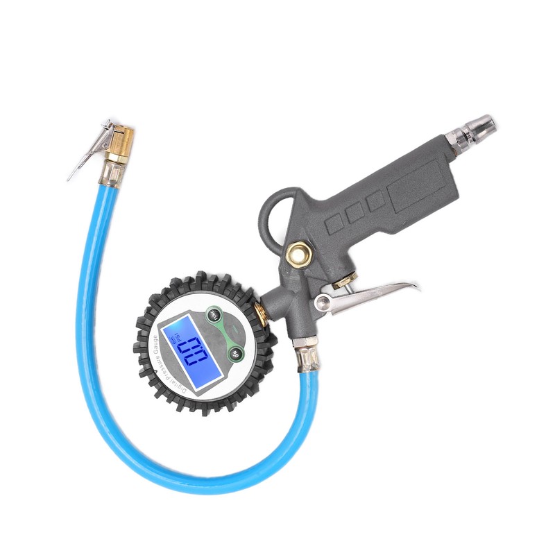 Digital Tire Inflator Pressure Gauge Backlight 0‑230PSI Zinc Alloy Meter