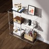 Acrylic Side Table Clear 3-Tier End Table for Living Room,