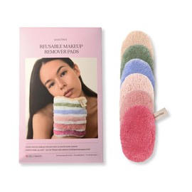 Waschies Make-Up Pads/Wash Pads - Set of 6 Colourful (Floral) - Gentle Face Cleansing - Washable, Reusable & Hypoallergenic - All Skin Types - Alternative to Cotton Pads & Make-Up Wipes