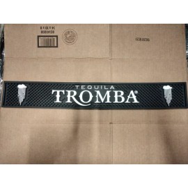Tequila Tromba Bar Rail Spill Mat 23"x3.5" Black White