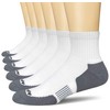 APTYID Men's Athletic Running Quarter Ankle Socks, White, Size 9-12,