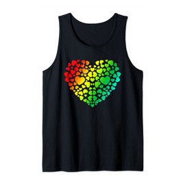 Heart Shape Love Elegant Colorful Heart Tank Top