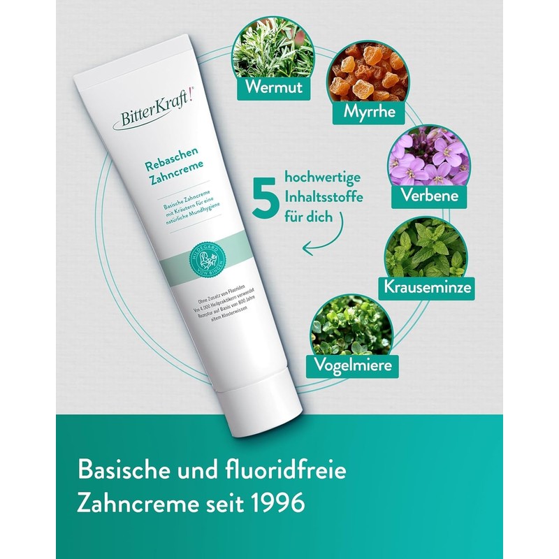 Bitterkraft! Hildegard von Bingen Toothpaste, 6 x 75 ml, Vine