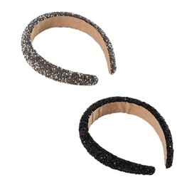 Namvo 2 Stück Strass-Stirnbänder, funkelnde Haarreifen mit Juwelen und Perlen, Kristall-Glitzer-Haarband für Damen, Diamant-Haarband für Valentinstag, Hochzeit, Geburtstag, tägliche Dekoration