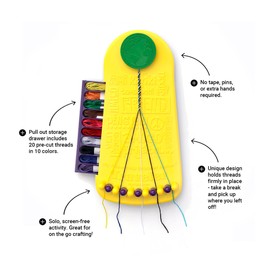 Choose Friendship, My Friendship Bracelet Maker®, 20 Pre-cut Threads - Makes Up to 8 Bracelets (Craft Kit, Kids Jewelry Kit, Gifts for Girls 8-12)