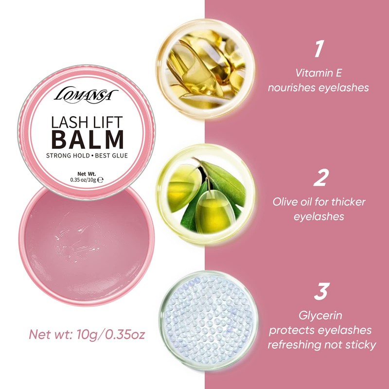 Lomansa Eyelash Lifting Glue, Lash Lift Glue Balm, Lash Lift