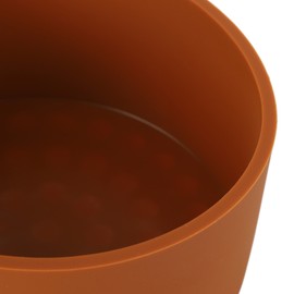 Coffee Filter Storage Holder Light Weight Silicone Holder Anti Dust Round Coffee Filter Dispenser for Home Coffee Shop Caramel and Ginger