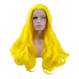 Vocoste Peluca Rizada Naturales Larga De Niña 24'' Amarillo